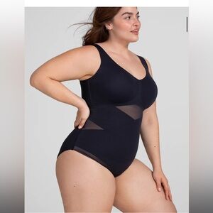 Honeylove Tank Bodysuit Shapewear in Runway Black/Tan Size 3X